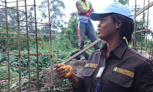 Olukemi Ibikunle supervises the construction of a prison in eastern Democratic Republic of the Congo (DRC).