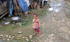 A displaced child in Kachin state, Myanmar.