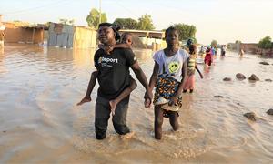 The rivers Chari and Logone overflow in N'Djamena, after the heaviest rainy season in Chad in thirty years.
