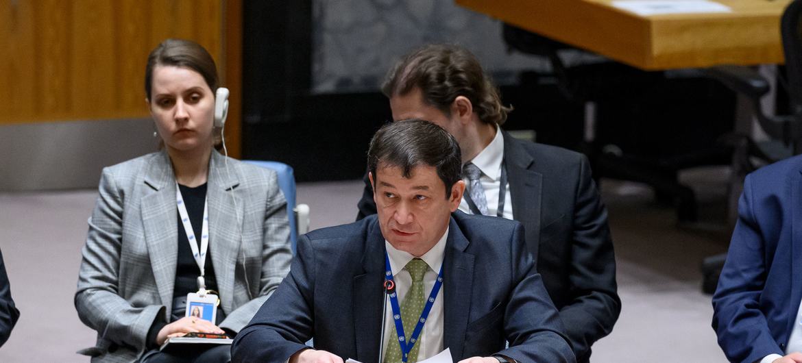 روس کے نمائندے دمتری پولیانسکی۔