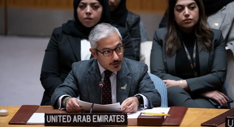 阿拉伯联合酋长国常驻联合国代表阿布沙哈卜在安理会发言。