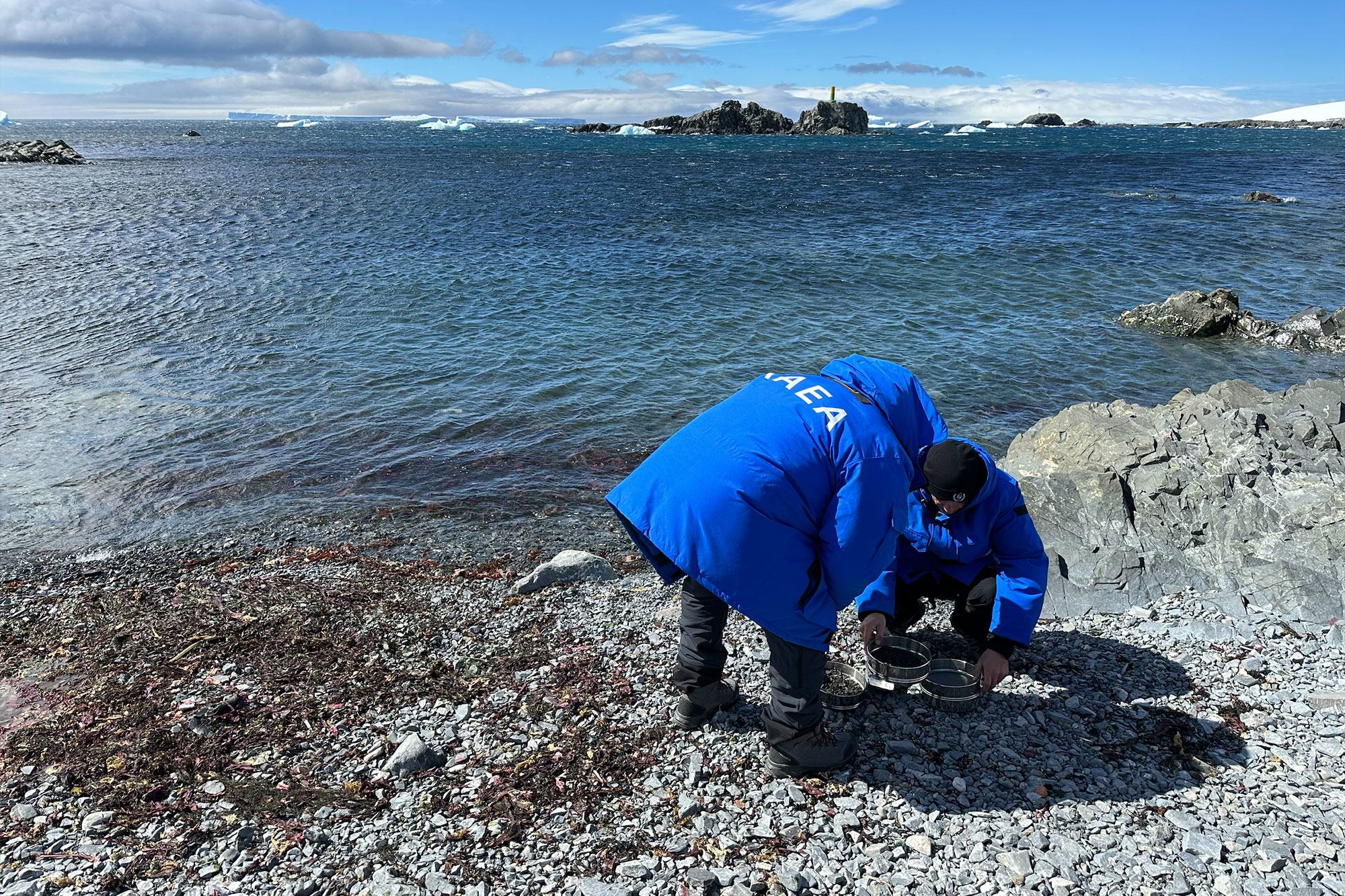 Au cours du mois prochain, deux experts de l’AIEA surveilleront la présence de microplastiques dans l’environnement sur 22 sites proches de la base de recherche Carlini, en analysant différents milieux de l'Antarctique.