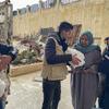 The World Food Programme has been distributing hot meals to displaced people in Aleppo, Syria. 
