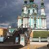 Андреевская церковь в Киеве на холме исторического района Подол.