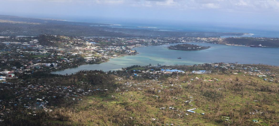 受灾后的瓦努阿图。