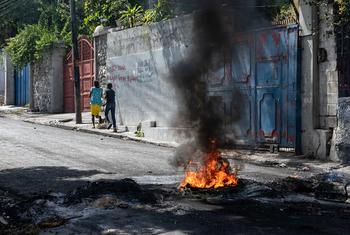 图尔若区（Turgeau）的街道。这是海地首都太子港受帮派暴力影响最严重的社区之一。