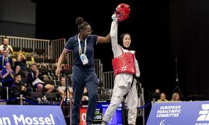 Para taekwondo athlete Zakia Khudadadi, from Afghanistan is competing at the 2024 Paralympic Games in Paris.