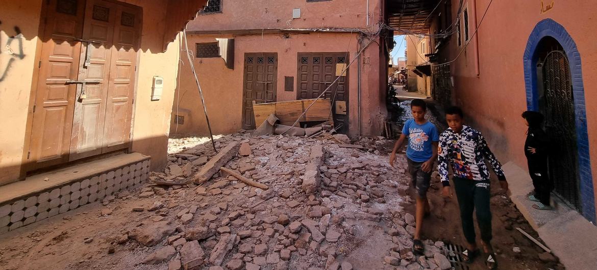 The earthquake with an epicentre in the High Atlas mountains caused devastation in the historic city of Marrakech, Morocco.