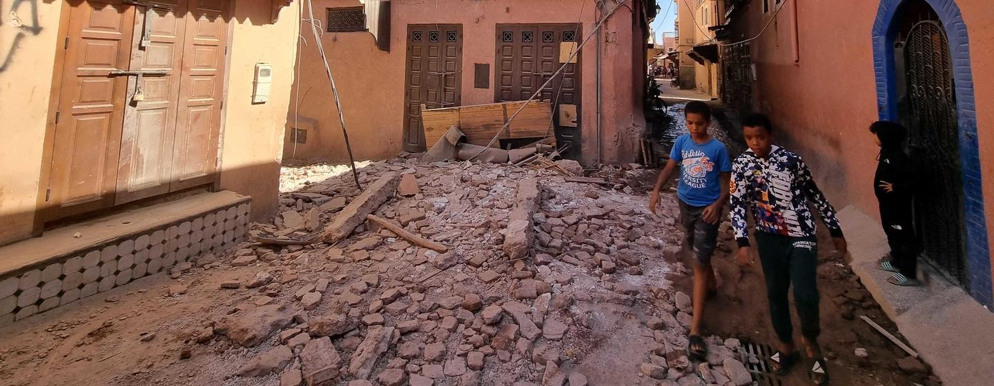 Le tremblement de terre, dont l'épicentre se situe dans le Haut Atlas, a touché la ville historique de Marrakech, au Maroc.