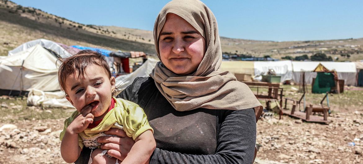 Displaced Yazidi families on Mount Sinjar, an area of Iraq with a deeply troubling recent past.  (file)