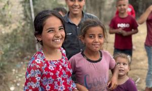 Children in Gaza celebrate the ceasefire. 