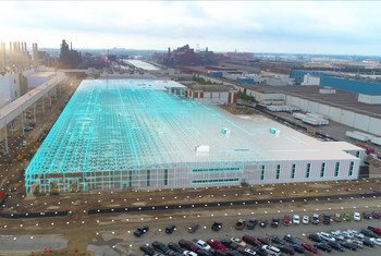 Ford will manufacture electric vehicles at its  new manufacturing center in Michigan, pictured in this computer graphic.