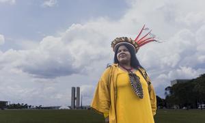 Champions of the Earth Minister Guajajara in Brasilia, Brazil.