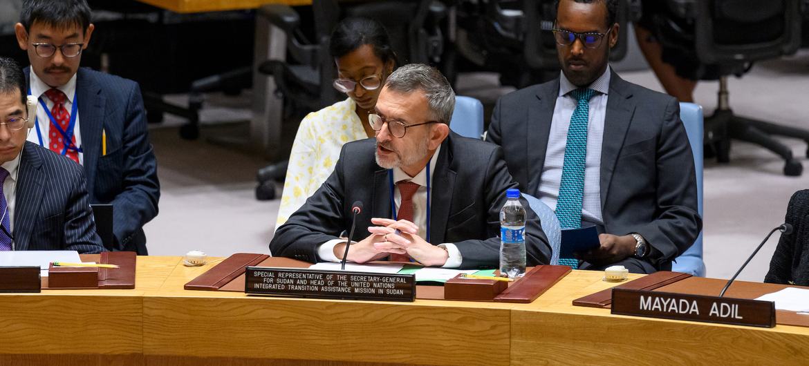Volker Perthes, Special Representative of the Secretary-General for Sudan briefs the Security Council.