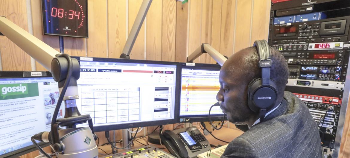 Студия Radio Miraya в Южном Судане.
