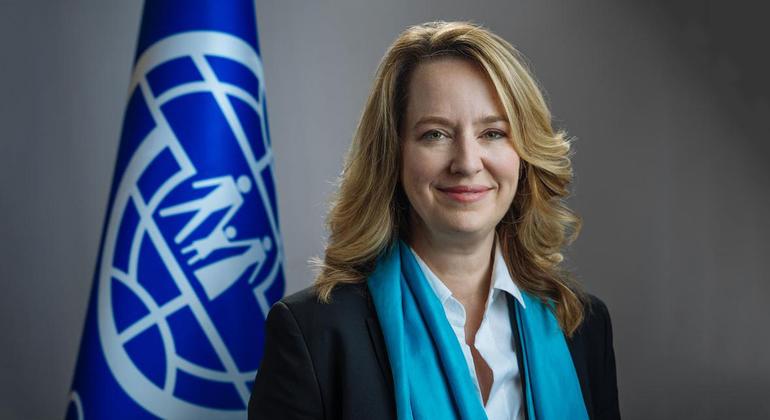 Amy Pope, new Director General of the International Organization for Migration (IOM).