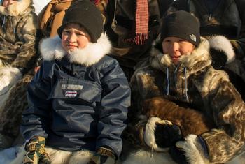 Inuit children from Uummannaq in Greenland. (file)