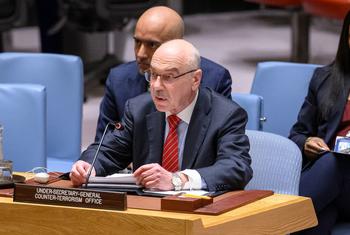 Vladimir Voronkov, Under-Secretary-General of the UN Office of Counter-Terrorism, briefs Security Council members on threats to international peace and security caused by terrorist acts.