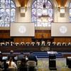 Judges hold hearings at the International Court of Justice.