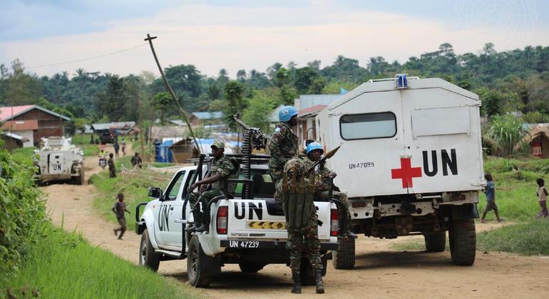Soldados da paz do Malawi servindo na Brigada de Intervenção da Força da Missão de Estabilização da Organização das Nações Unidas na República Democrática do Congo 