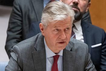 Jean-Pierre Lacroix, Under-Secretary-General for Peace Operations, briefs the Security Council meeting on the situation in Syria.