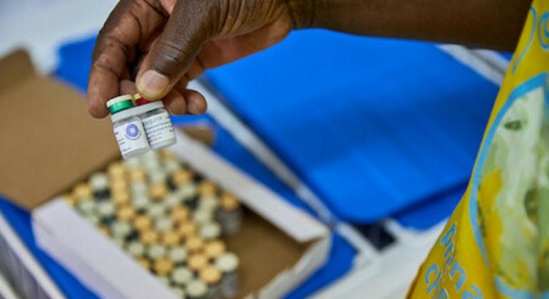 Malaria vaccine at a health facility in Kenya.