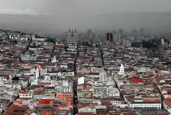 ऐकुवाडोर की राजधानी कुइटो का एक दृश्य.