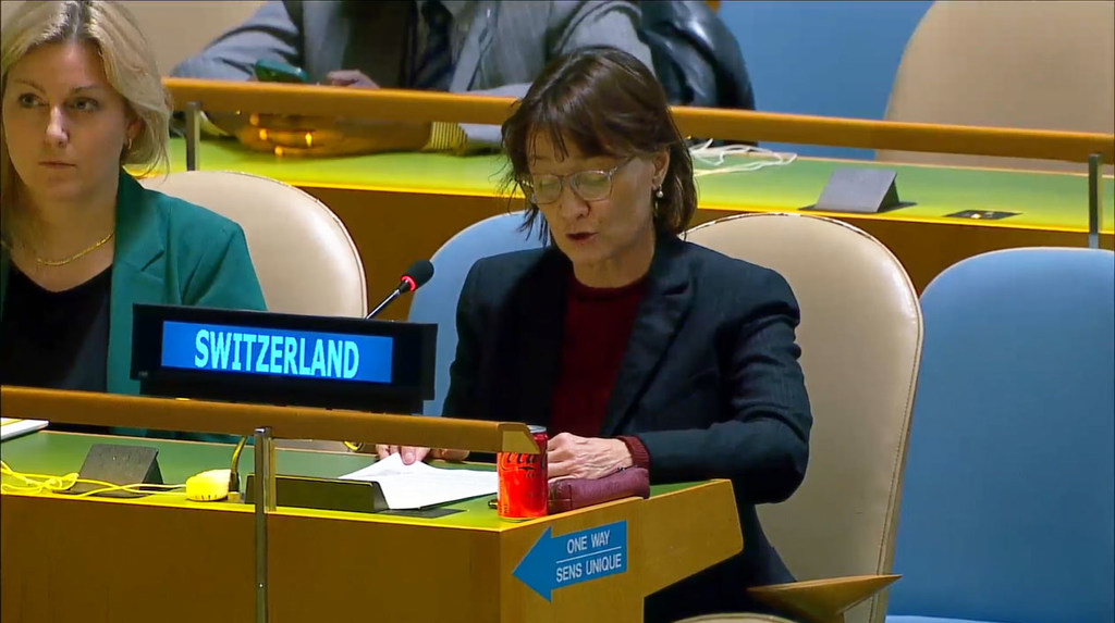 Ambassador Pascale Christine Baeriswyl of Switzerland addresses the resumed 10th Emergency Special Session meeting on the situation in the Occupied Palestinian Territory.