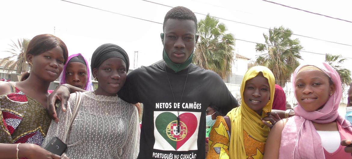 Os senegaleses celebram o Dia da Língua Portuguesa, em 2021, em Dakar, no Senegal