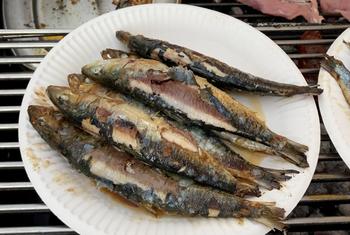 Традиционное португалькое блюдо из сардин.  