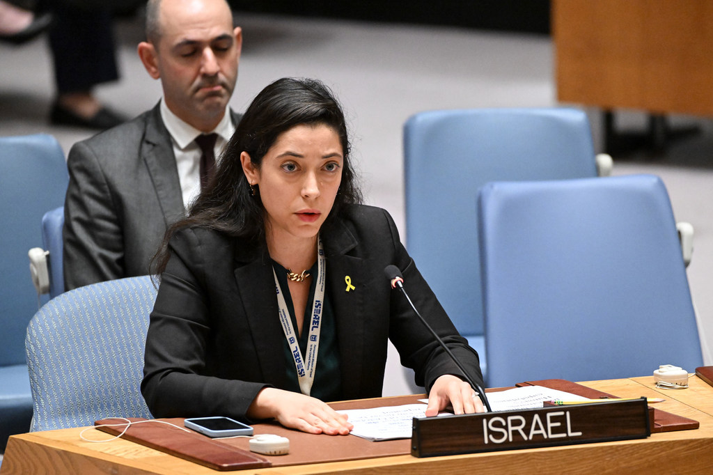Reut Shapir Ben-Naftaly, Minister Counsellor of Israel, speaks at a United Nations Security Council meeting.