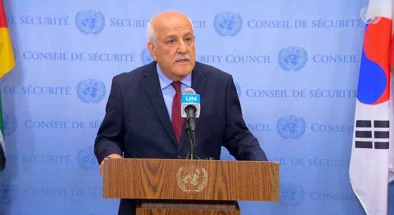 رياض منصور المراقب الدائم لفلسطين لدى الأمم المتحدة.