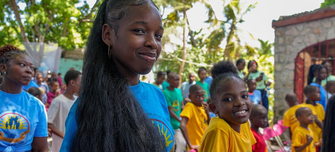 Haitian youth celebrate national Youth Day in Port-au-Prince.