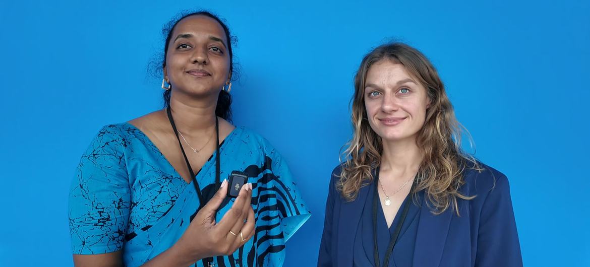 Martina Burtscher (right) and Udani Hewa Maddumage (left) talk to UN News. Martina Burtscher (right) and Udani Hewa Maddumage (left) talk to UN News.