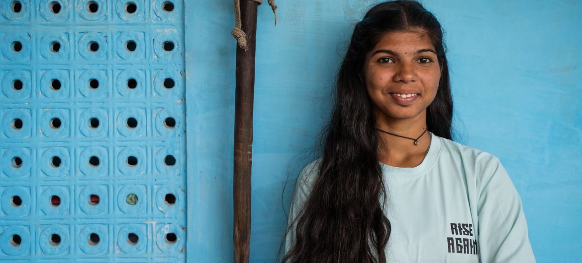 Orange Kumar was the first girl to enter a school away from her town for higher education. Orange Kumar was the first girl to enter a school away from her town for higher education.