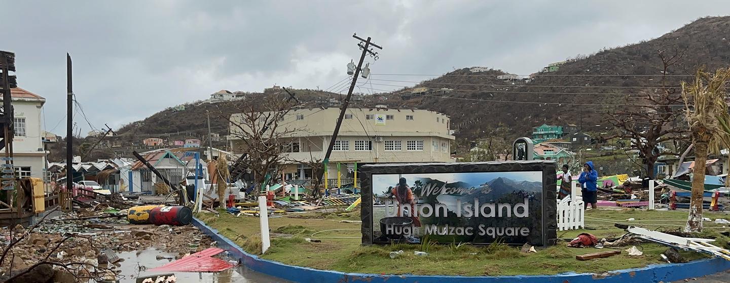Hurricane Beryl has caused devastation on Union Island in Saint Vincent and the Grenadines. Hurricane Beryl has caused devastation on Union Island in Saint Vincent and the Grenadines.
