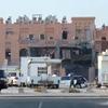 Damage to a building in Doha’s West Bay commercial district is eveident following an Israeli strike on Qatar's capital.