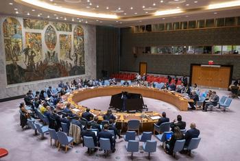 من الأرشيف: مجلس الأمن الدولي المكون من 15 عضوا، منهم 5 دائمو العضوية يتمتعون بحق النقض (الفيتو)