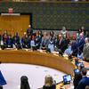 Los integrantes del Consejo de Seguridad guardan un minuto de silencio por los muertos en Gaza e Israel.