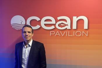 Vincent Doumeizel, Conseiller principal sur les océans auprès du Pacte mondial des Nations Unies, à la COP28 à Dubaï.