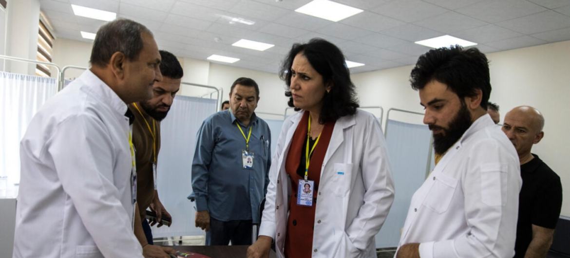 Д-р Нагам Хасан в государственной больнице Шейхан в Баашике (Курдистан, Ирак).