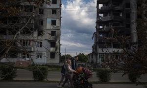 More than 90 per cent of downtown Borodyanka was destroyed during fierce fighting in the early days of the war in Ukraine.