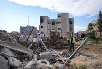 Nasser Hospital in Khan Younis, Gaza, has been hit several times by Israeli airstrikes since October 2023. (file)
