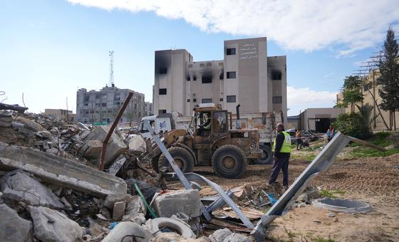 Nasser Hospital in Khan Younis, Gaza, has been hit several times by Israeli airstrikes since October 2023. (file)