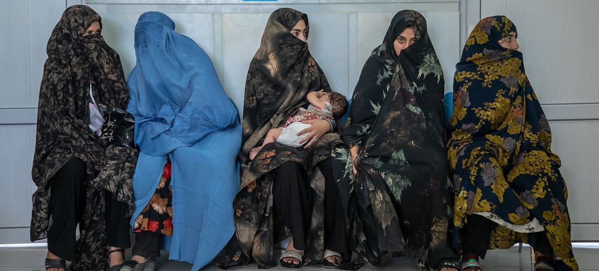 The waiting room of a maternity hospital in Herat Province, Afghanistan.