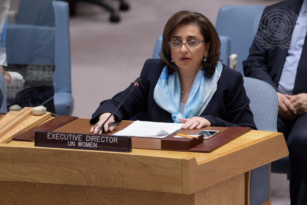 من الأرشيف: سيما بحوث، المديرة التنفيذية لهيئة الأمم المتحدة للمرأة.