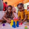 On 5 April 2025, children play at a UNICEF-supported child-friendly space (CFS) in the Alhatana neighbourhood, Omdurman, Khartoum State, Sudan. 