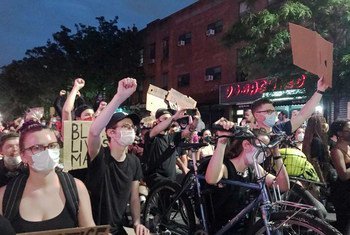 Protesters demonstrate against police brutality and racial injustice in Brooklyn, New York (file).