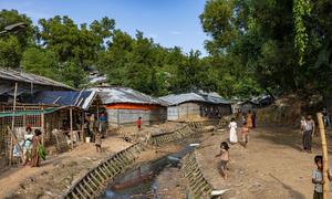 Rohingya refugees at a camp in Cox's Bazar, Bangladesh.