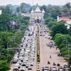 老挝万象街头。
